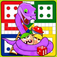 Jogo Ludo com cobras e escadas